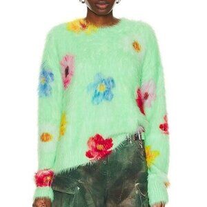 OVERSIZED ACNE STUDIO FLORAL PRINT SWEATER SIZE XS/S NEW